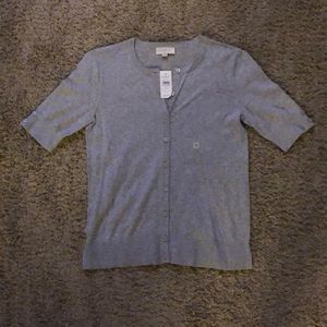 Gray Button-Up LOFT Sweater!